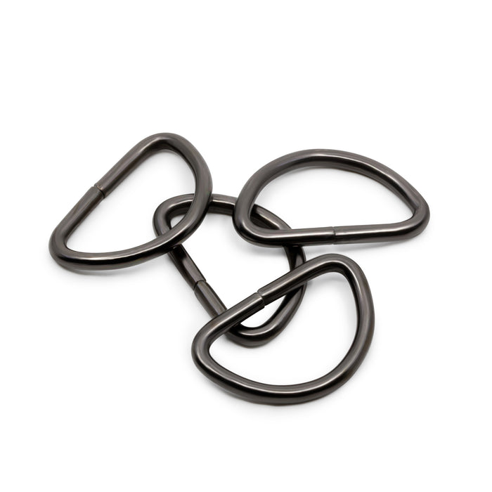 3/4" D-Rings, Black, 4 pc