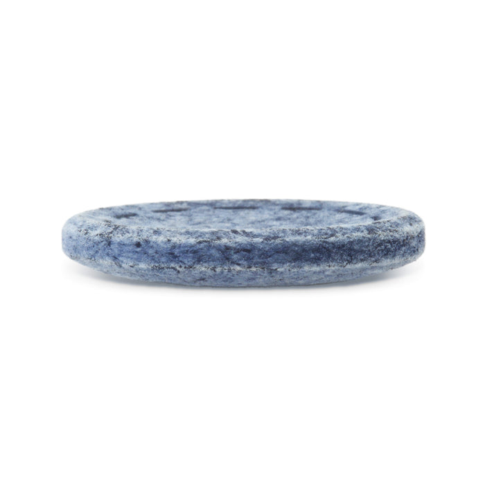 Recycled Cotton Round Stitch Button, 25mm, Blue, 2 pc