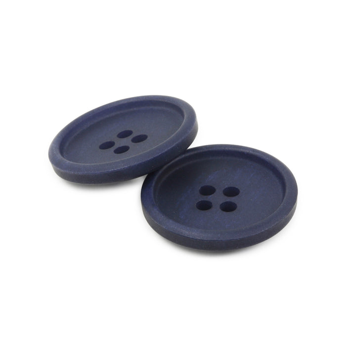 Recycled Paper Round Button, 23mm, Dark Blue, 2 pc