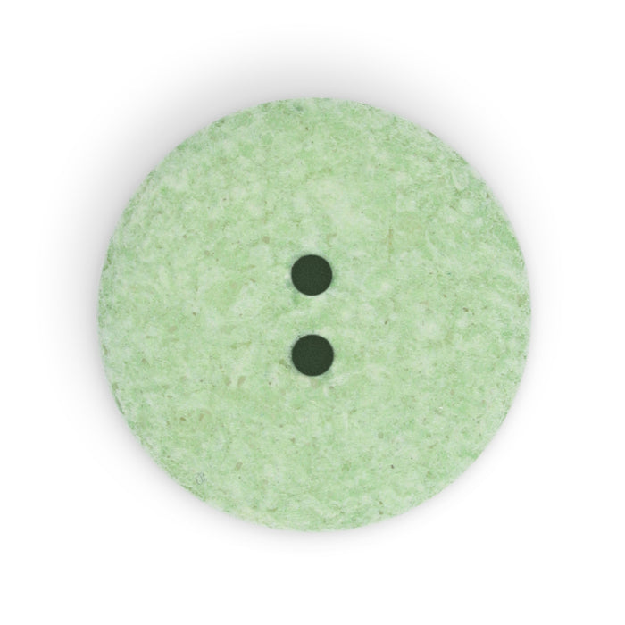 Recycled Cotton Round Button, 23mm, Light Green, 2 pc