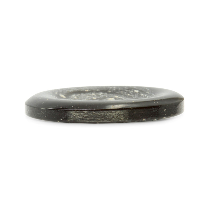 Recycled Hemp Round Button, 25mm, Black, 2 pc