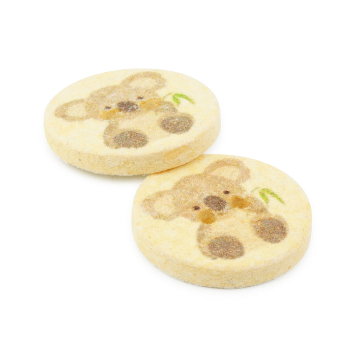 Recycled Cotton Koala Button, 18mm, Yellow, 3 pc