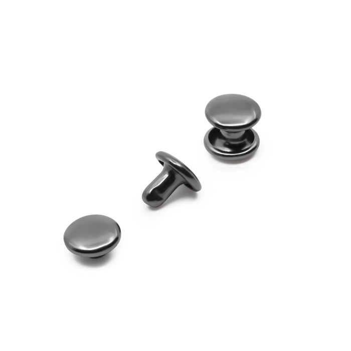 Double-Cap Rivets, 24 Sets, Gunmetal