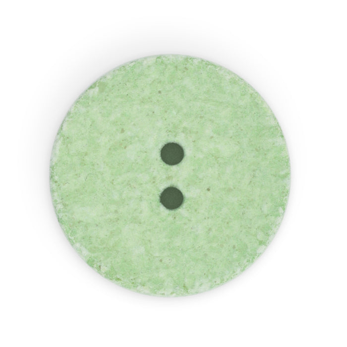 Recycled Cotton Round Button, 23mm, Light Green, 2 pc