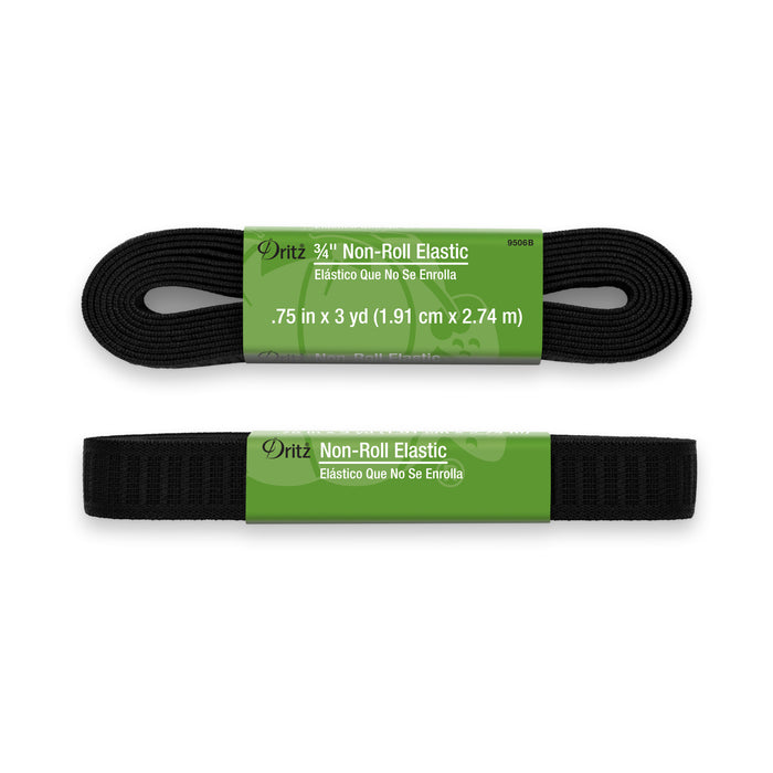 3/4" Non-Roll Elastic, Black, 3 yd