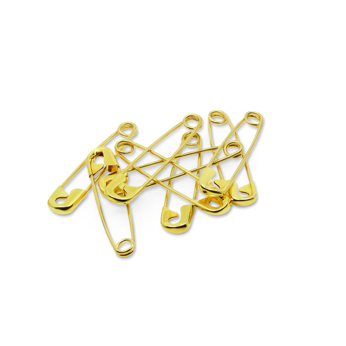 1-1/2" Quilters Brass Safety Pins, Brass, 35 pc