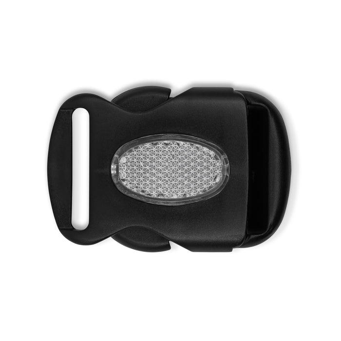 1-1/2" Parachute Buckle with Reflective Center, Black