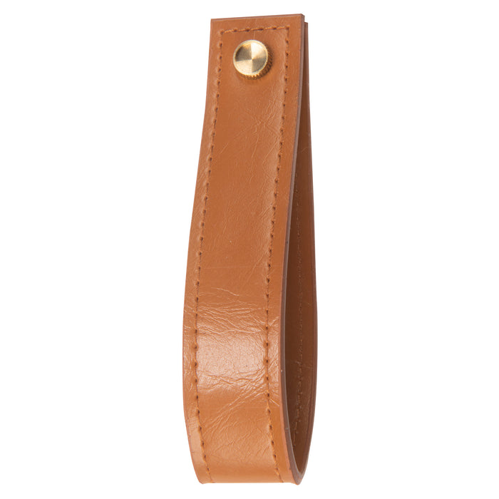 10" Faux Leather Handle Set, Ocher Brown