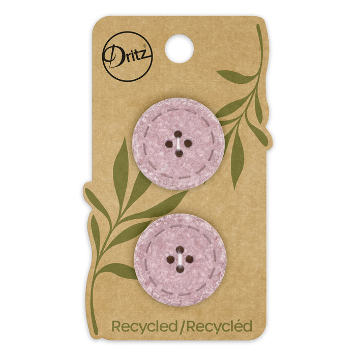 Recycled Cotton Round Stitch Button, 25mm, Mauve, 2 pc — Prym Consumer USA  Inc.