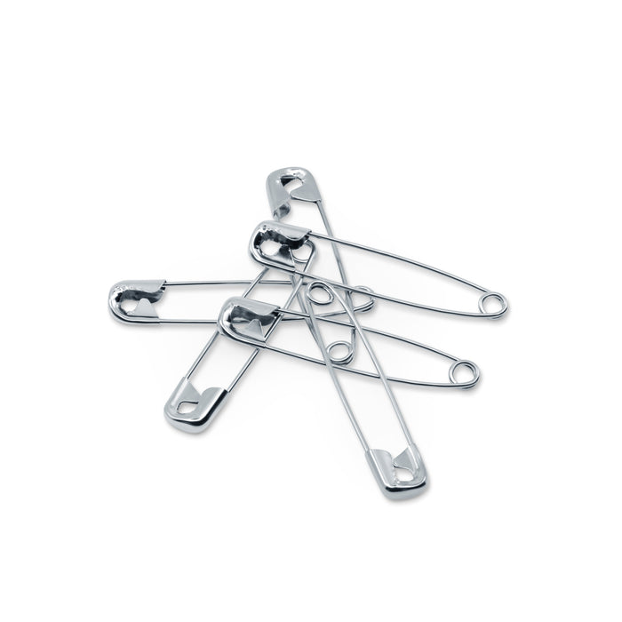 2" Quilters Safety Pins, Nickel, 40 pc