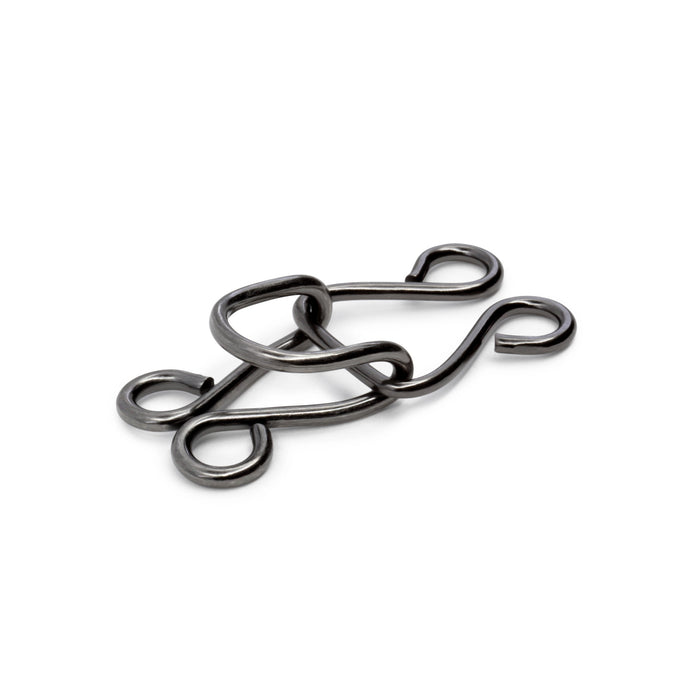 Hooks & Eyes, 3 pc, Black