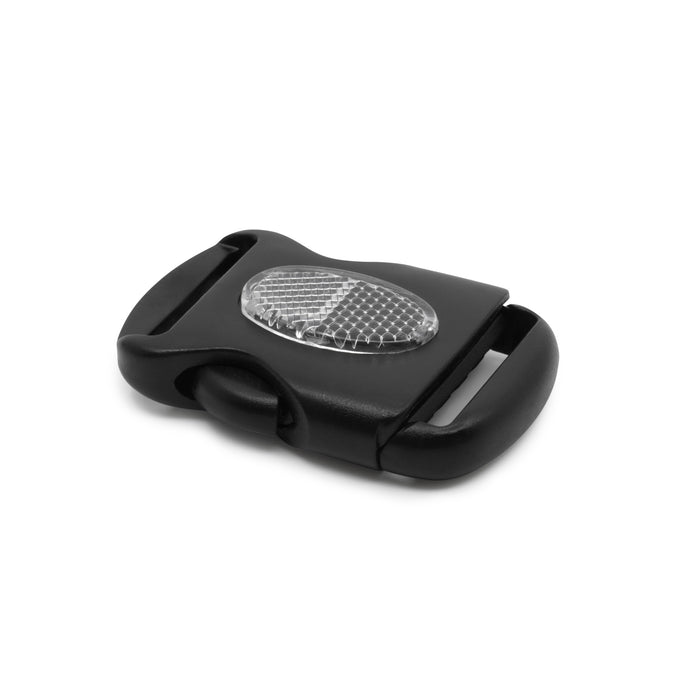 1-1/2" Parachute Buckle with Reflective Center, Black