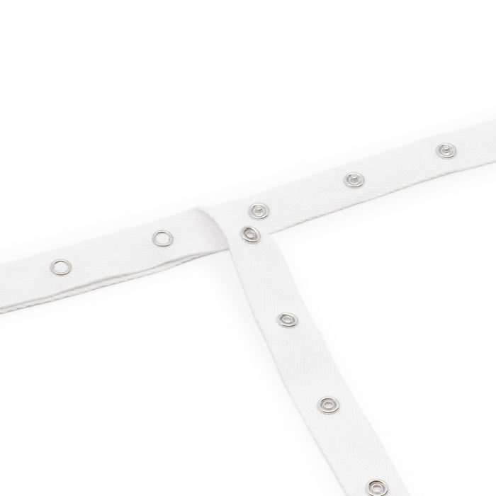 Snap Tape with Metal Snaps, White, 12 yd