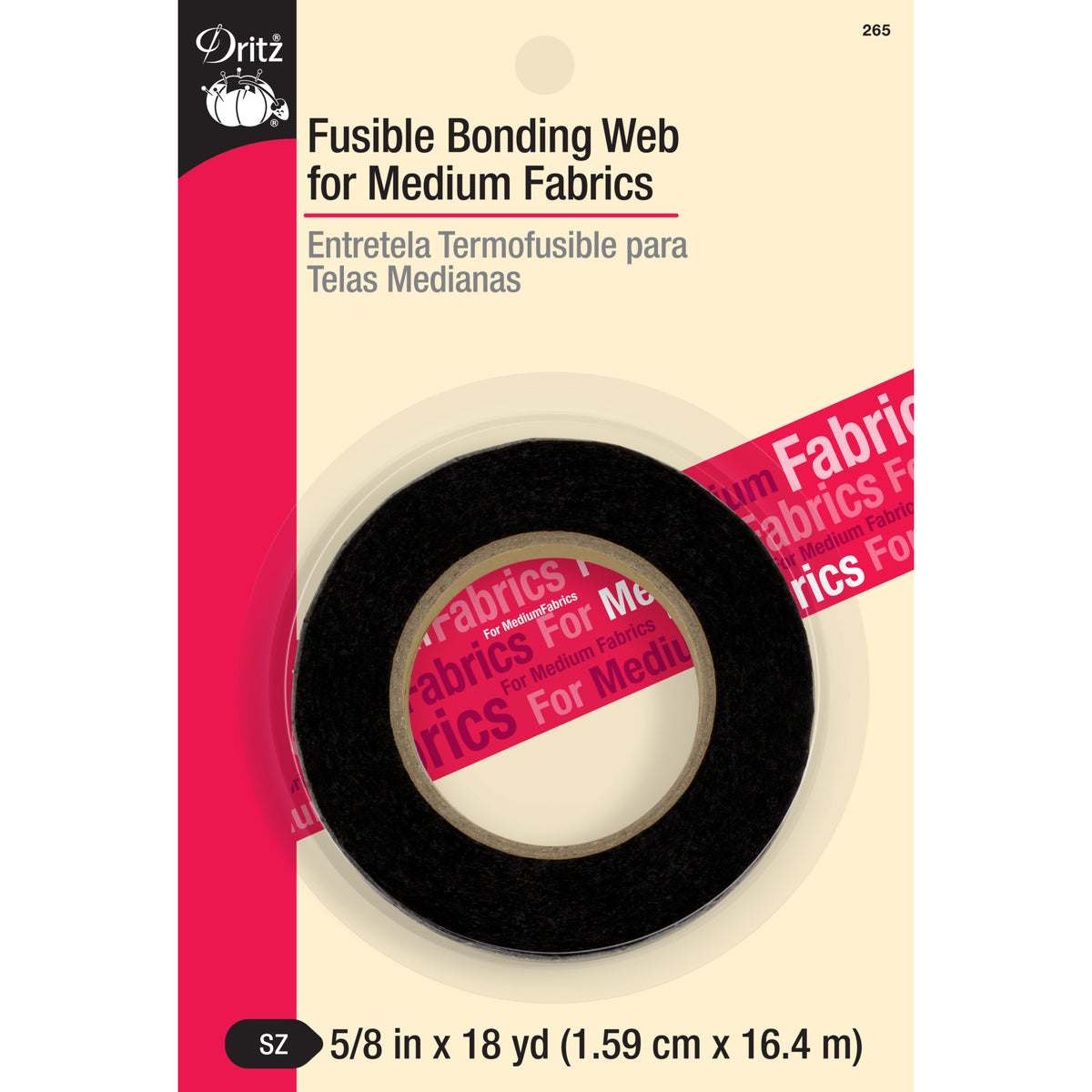 5/8 Fusible Bonding Web for Medium Fabrics, Black, 18 yd — Prym Consumer  USA Inc.