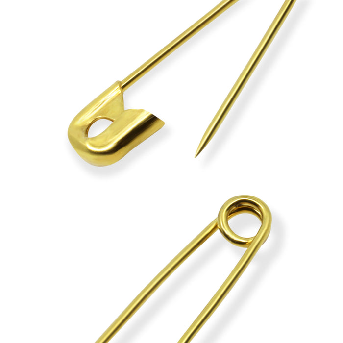 3/4" Safety Pins, Gilt, 15 pc