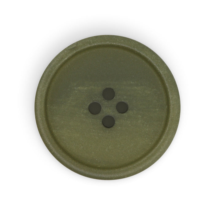 Recycled Paper Round Button, 28mm, Dark Olive