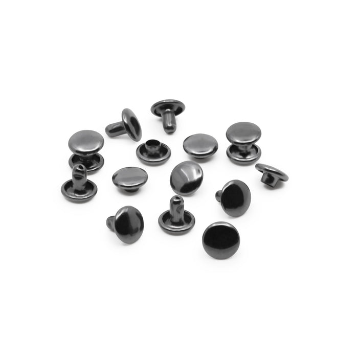 Double-Cap Rivets, 24 Sets, Gunmetal