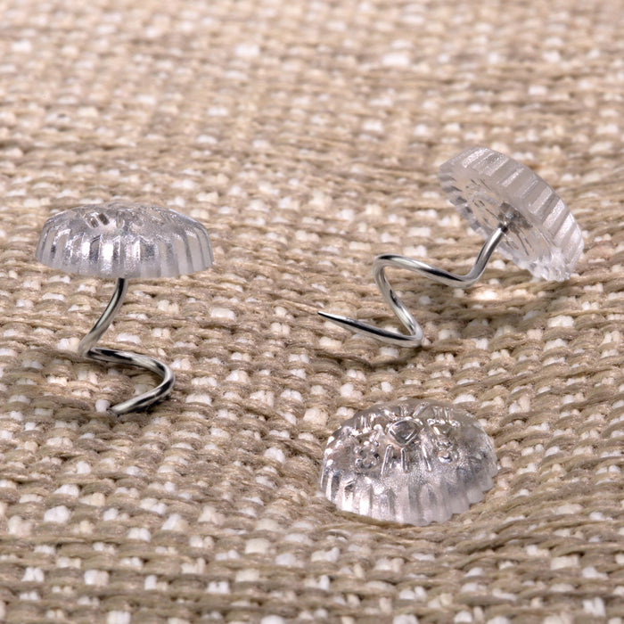 Twist Pins, Clear, 10 pc