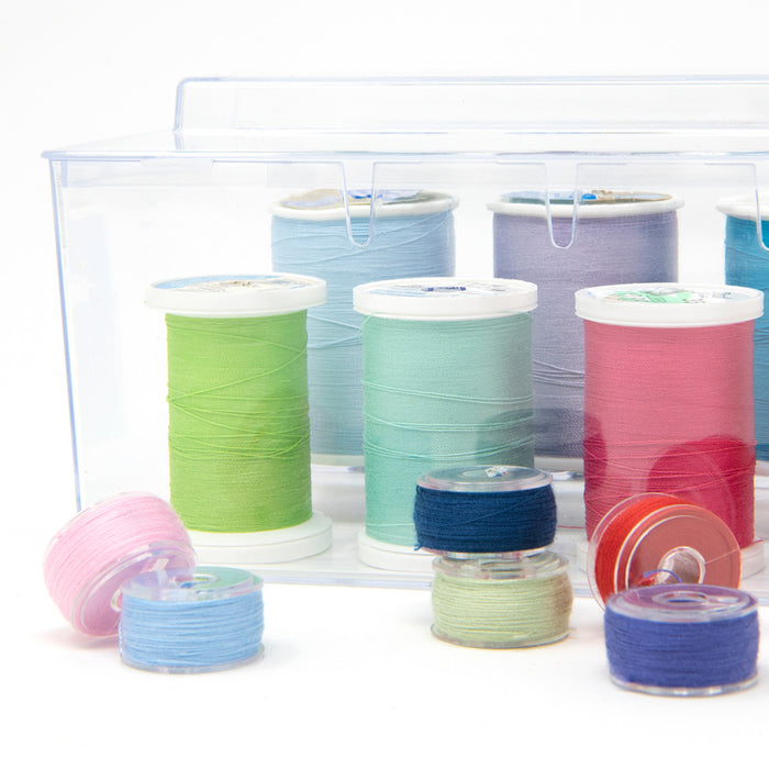 Thread Box for Spools and Bobbins, Clear