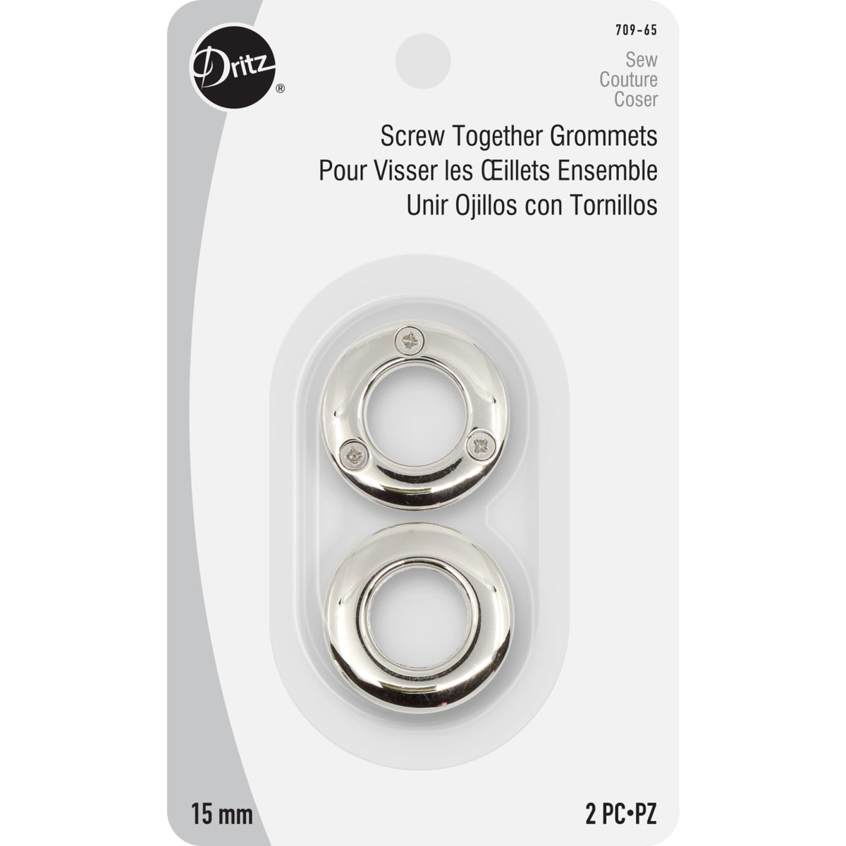 Screw Together Grommets, 2 pc, Nickel — Prym Consumer USA Inc.