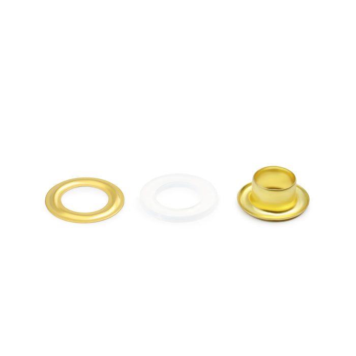 1/4" 2-Part Eyelets & Tools, 15 Sets, Matte Gold