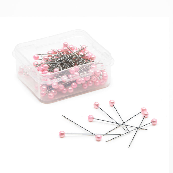 1-1/2" Long Pearlized Pins, Pink, 100 pc