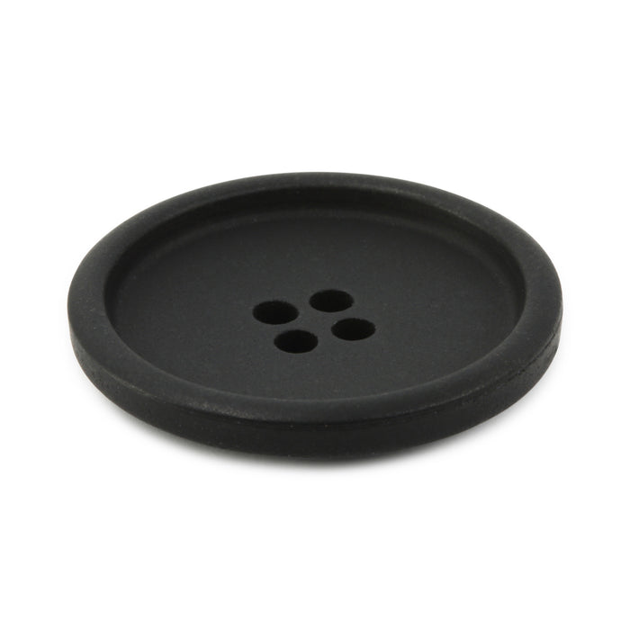 Recycled Paper Round Button, 28mm, Black