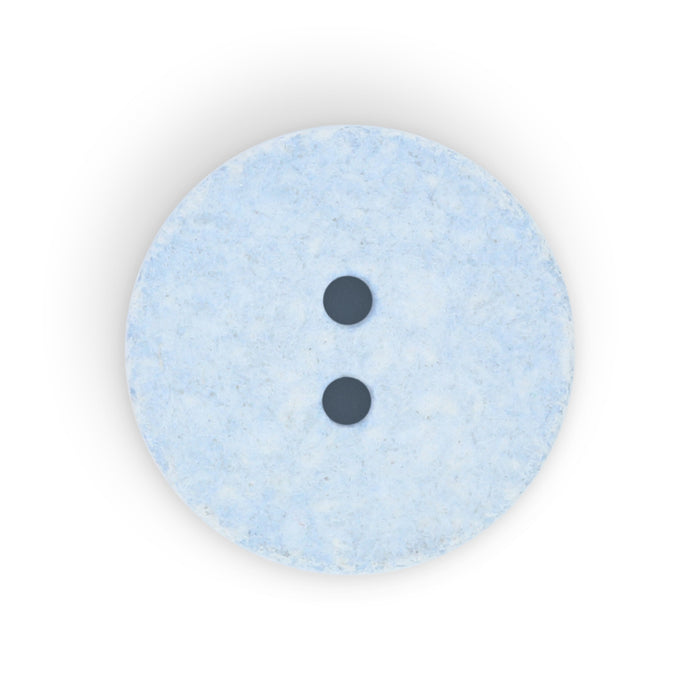Recycled Cotton Round Button, 18mm, Light Blue, 3 pc