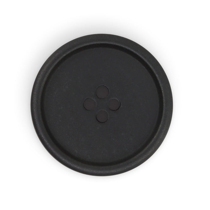 Recycled Paper Round Button, 28mm, Black