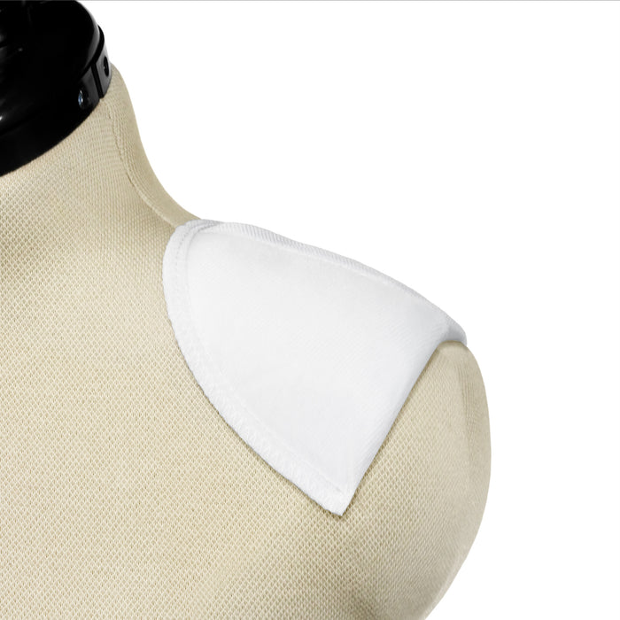 1/2" Covered Set-In Shoulder Pads, White
