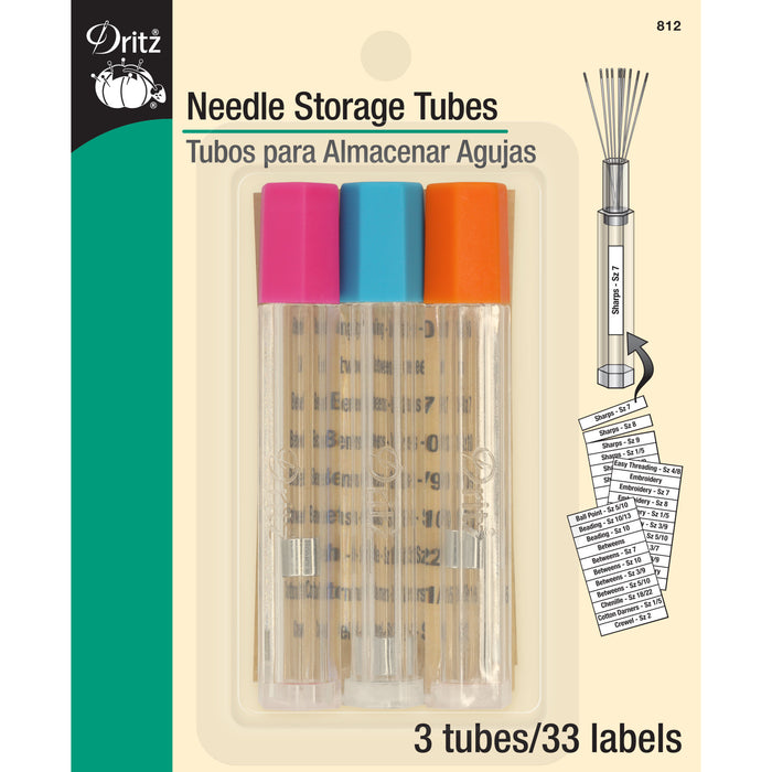 Needle Storage Tubes, Assorted, 3 pc