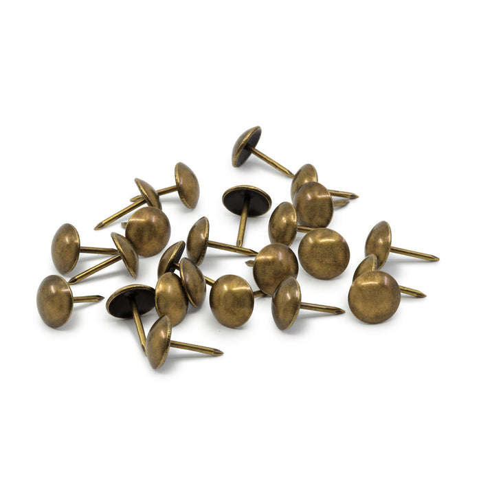 7/16" Smooth Decorative Nails, Antique Brass, 300 pc