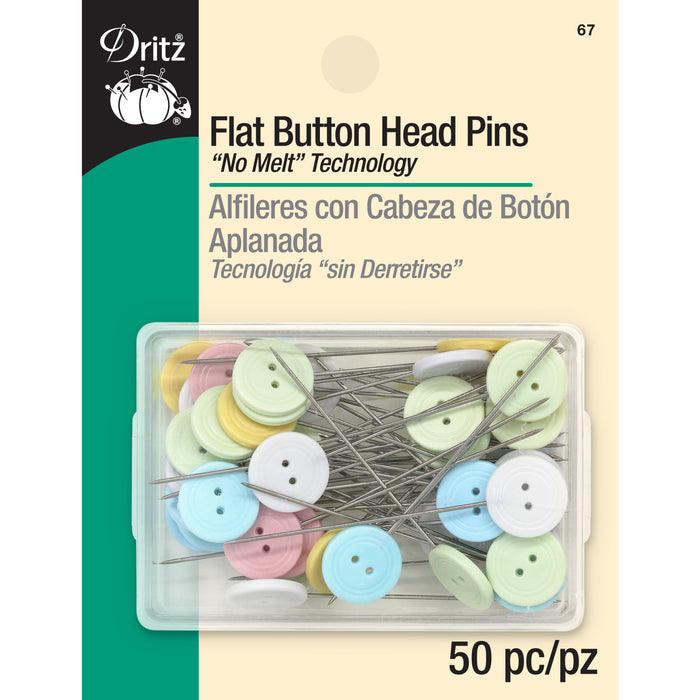 Flat Button Head Pins, Assorted, 50 pc