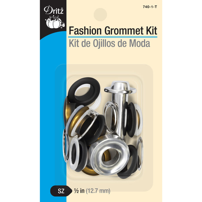 1/2" Fashion Grommets, 1 Kit, Black