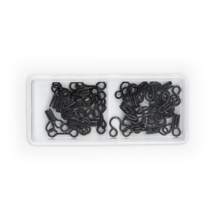 Hooks & Eyes, 14 pc, Black, Size 1