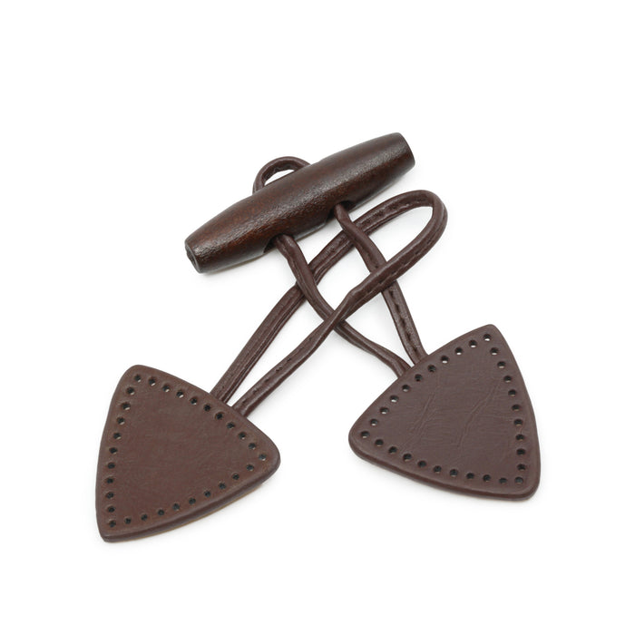 Sew-On Toggle, 1 pc, Brown