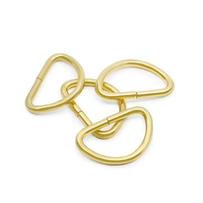 3/4" D-Rings, Gilt, 4 pc