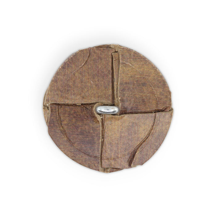 Recycled Leather Round Shank Button, 23mm