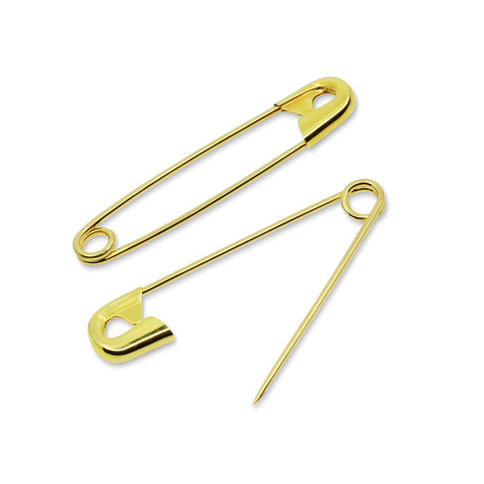 1-1/2" Quilters Brass Safety Pins, Brass, 35 pc