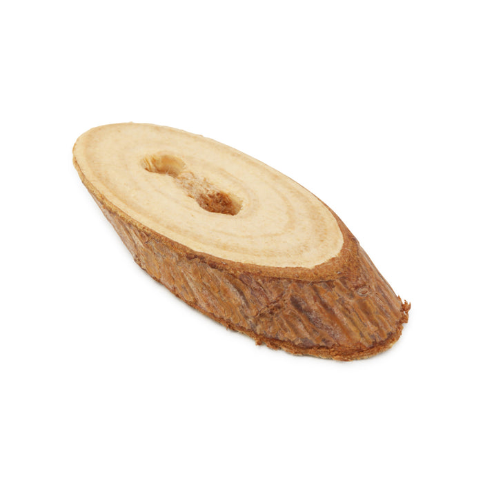 Sustainable Wood Grain Oval Button, 50mm, Light Brown