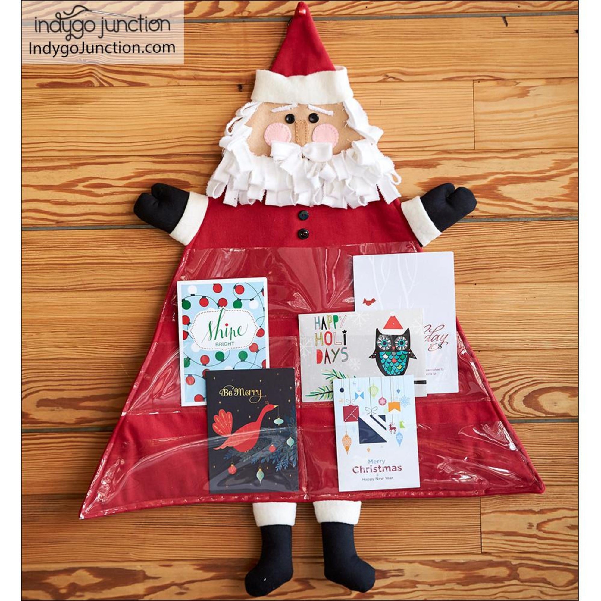 Santas Advent Calendar & Christmas Card Holder Pattern, Shippable