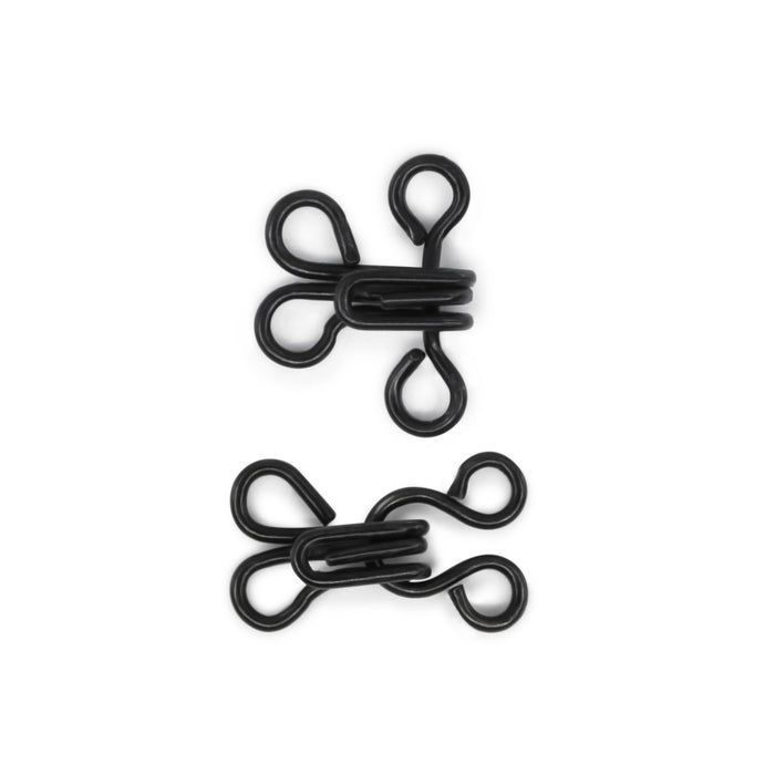 Hooks & Eyes, 14 pc, Black, Size 1