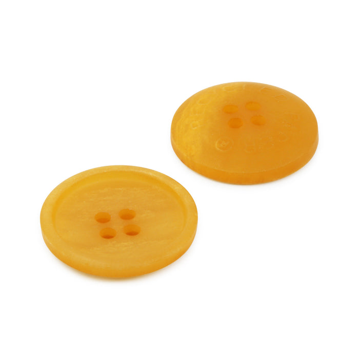 Recycled Paper Round Button, 23mm, Mustard, 2 pc